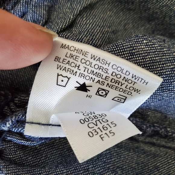 Hanna Andersson Denim Peplum Sleeveless Top 8 - Picture 9 of 9